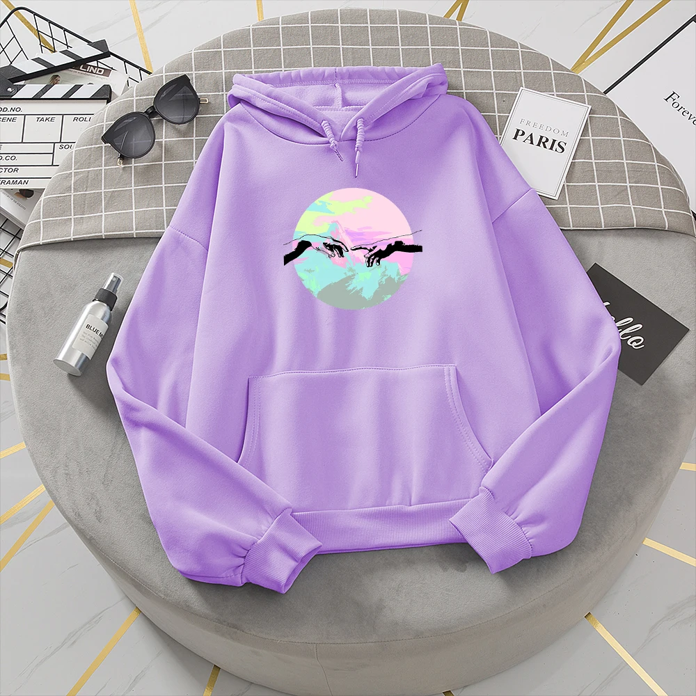 

Harajuku Line Art Hoodies Oversized Long Graphic Sweatshirts Kpop Style Spring Winter Hoodie with Pocket Vintage Fashion Clothes