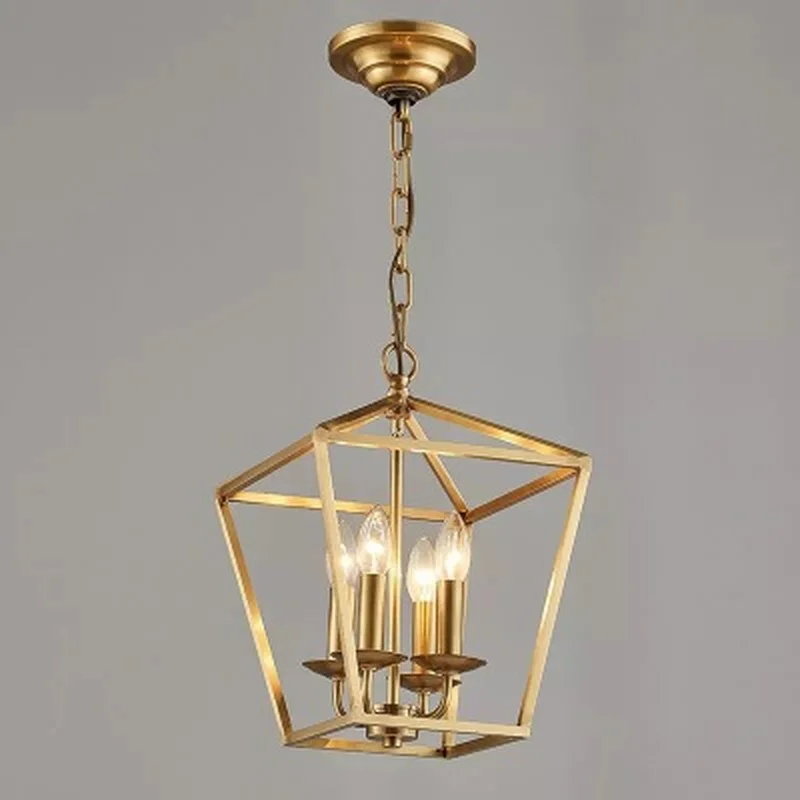 Медная латунная Золотая подвесная цепочка в алмазном стиле подвесной светильник