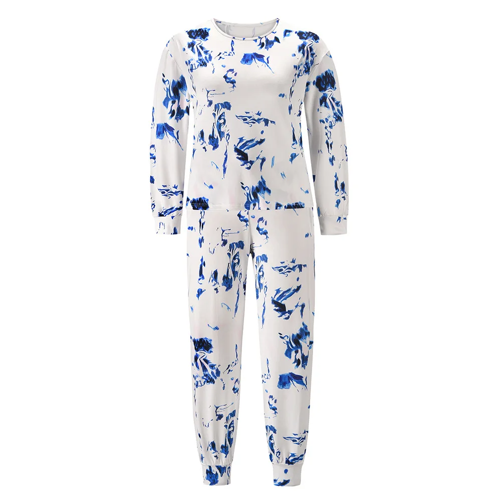 

Women's Casual Two Piece Trousers Suit Autumn And Winter Printing Long Sleeve And Pants 2pcs Tracksuit