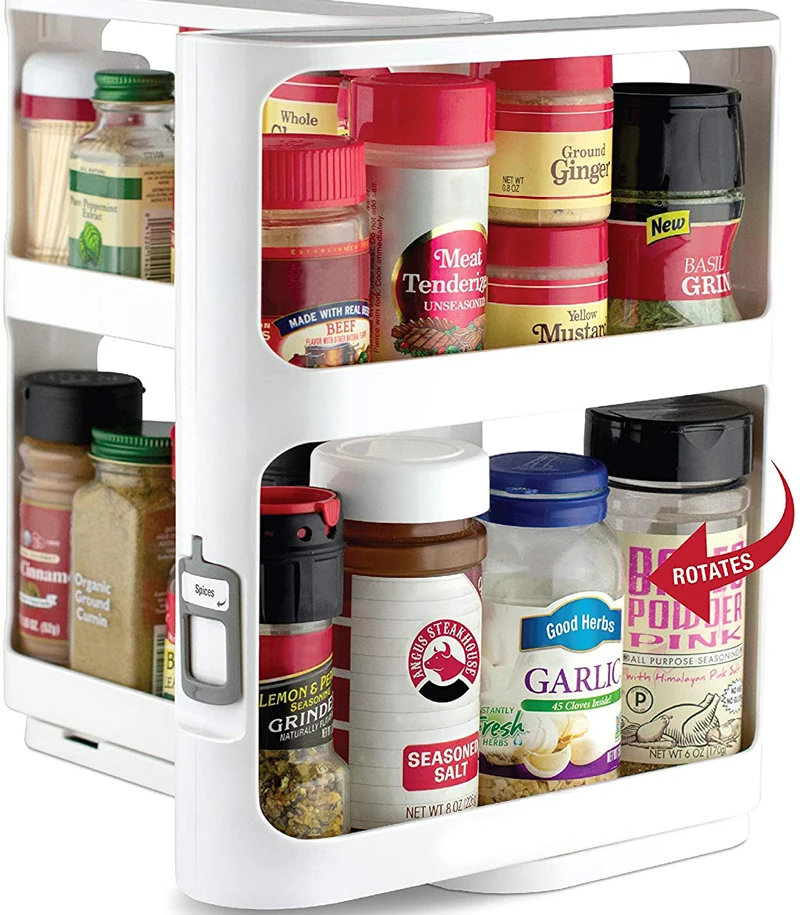 

Полка-органайзер для специй, 2 двухслойных полки, модульный дизайн