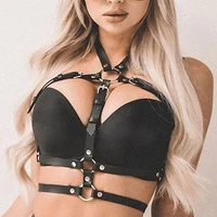 sexy bondage leather bra belt harness for women lingerie costumes suspender exotic belt sexy garters accessories adjustable