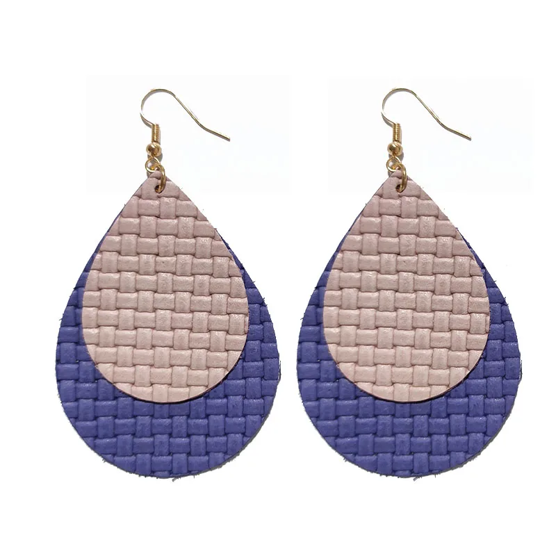 

Cpop Trendy Genuine Leather Teardrop Earrings for Women Water Drop Statement Earrings Fashion Jewelry Dangle Ear Drops Wholesale