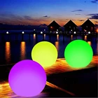 Светящийся пляжный мяч, игрушка для бассейна, 13 цветов, светящийся мяч, надувной пляжный мяч, аксессуары для вечерние
