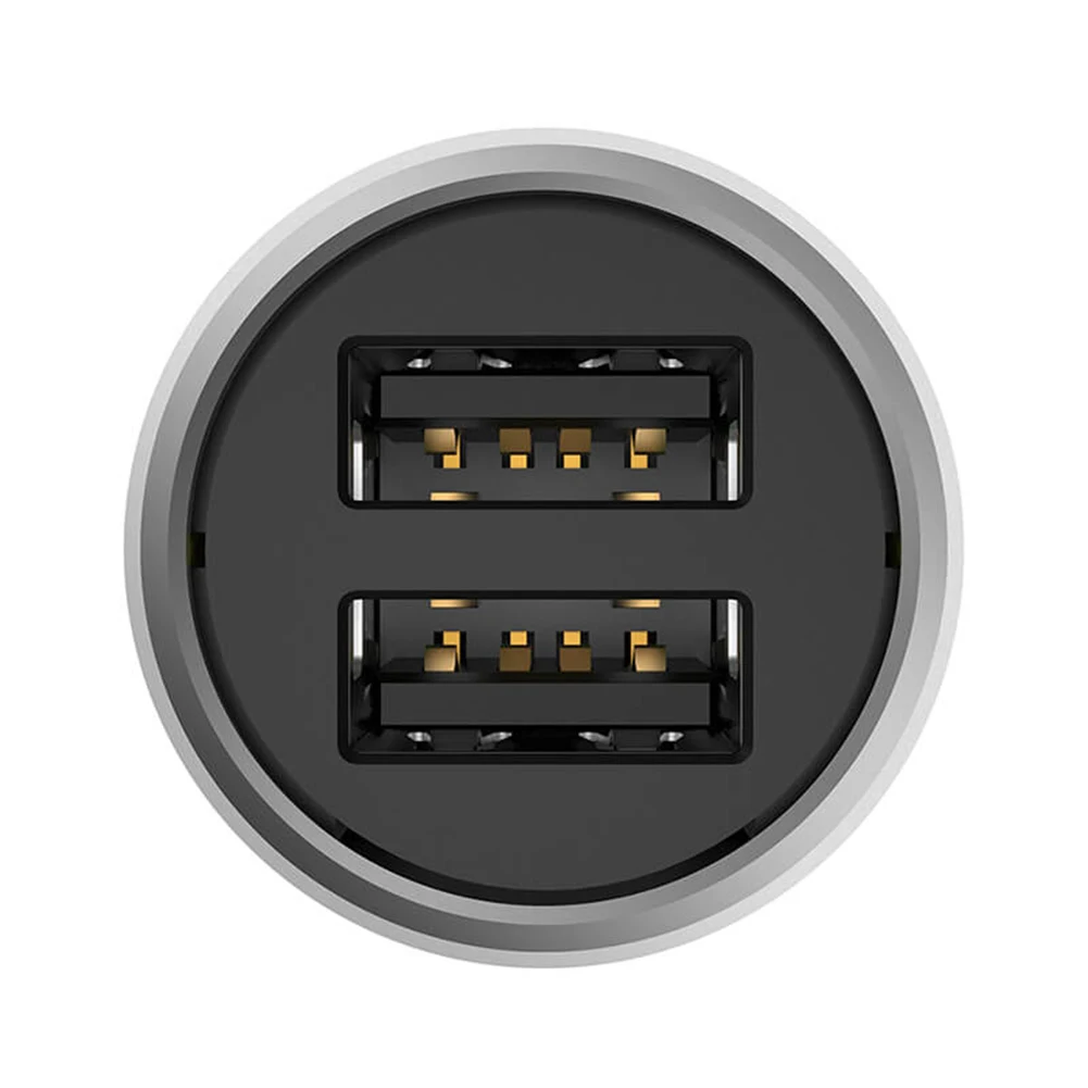 original xiaomi mi car charger qc3 0 x2 dual usb quick charge max 5v3a 9v2a 15v1 5a metal style free global shipping