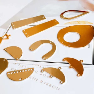 Подвески-капли из белого золота компоненты ювелирных изделий пробы, 6 шт.