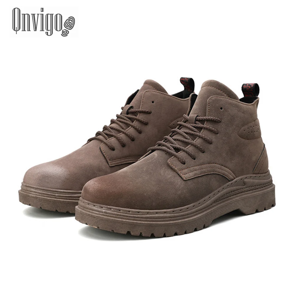 Мужские зимние ботинки челси на шнуровке из натуральной кожи|Мотоциклетные