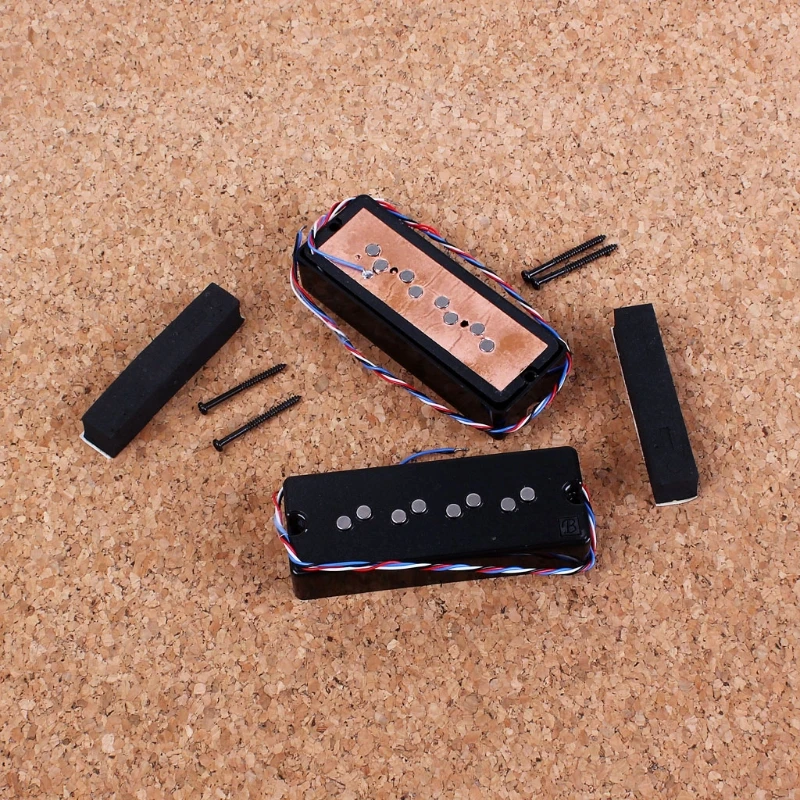 

2021 Top 2Pcs Guitar Bridge Pickups Double Layer 5 String Bass Humbucker Part Replacement