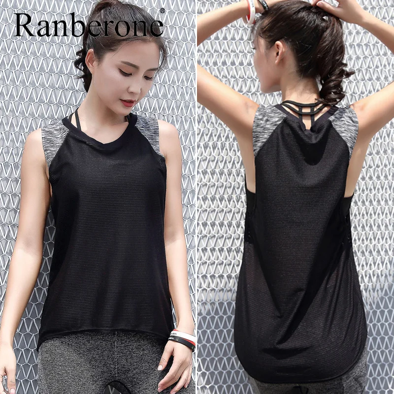 Newly Fashion Sexy Women Yoga Vest T-shirt Sleeveless Fitness Yoga Shirts Quick Dry Athletic Running Sports Vest Workout T Shirt