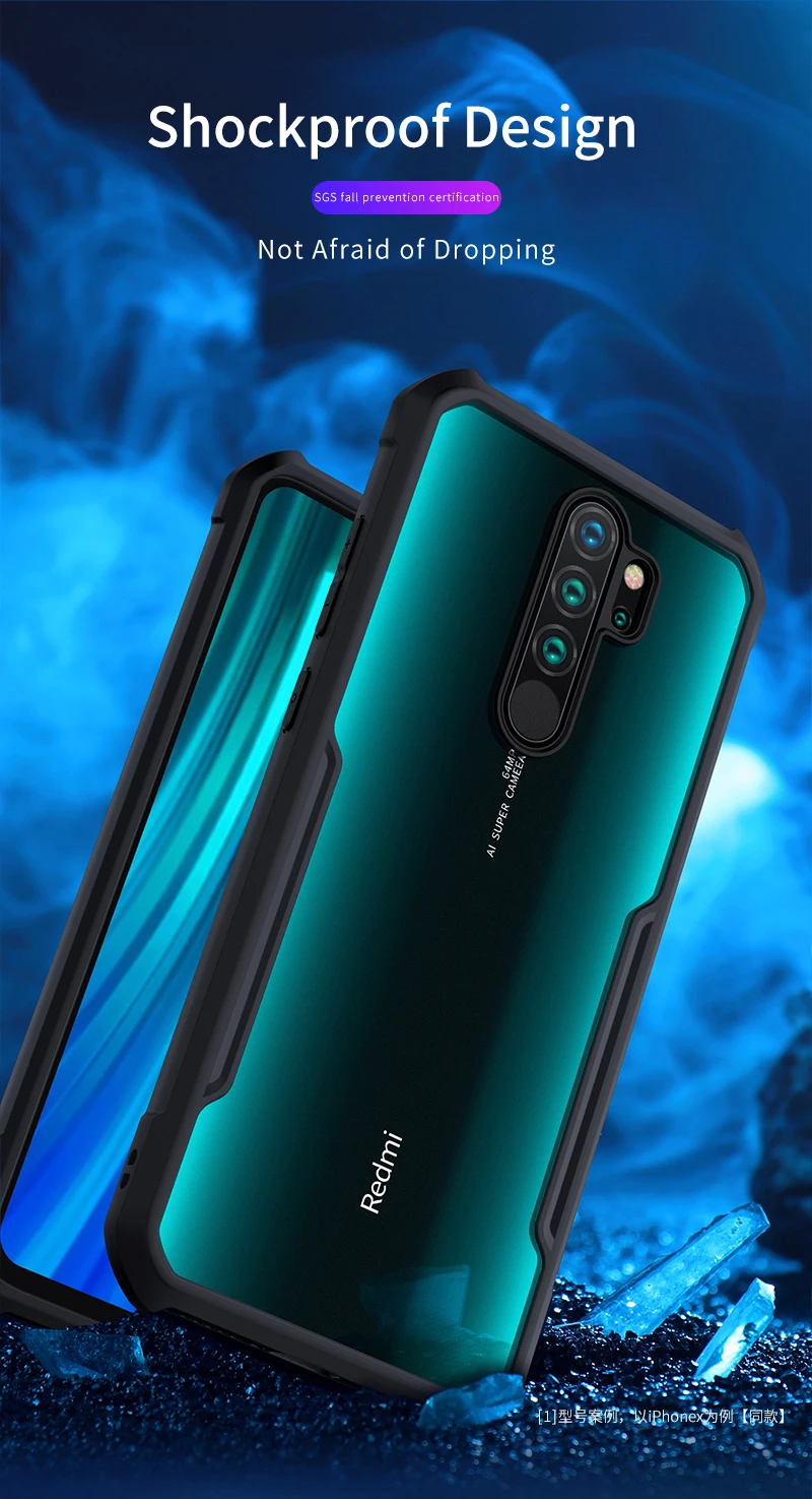 Для Xiaomi Redmi Note 8 Pro Чехол Xundd чехол для телефона Shookproof защитный чехол бампер Beetle защита экрана закаленное стекло