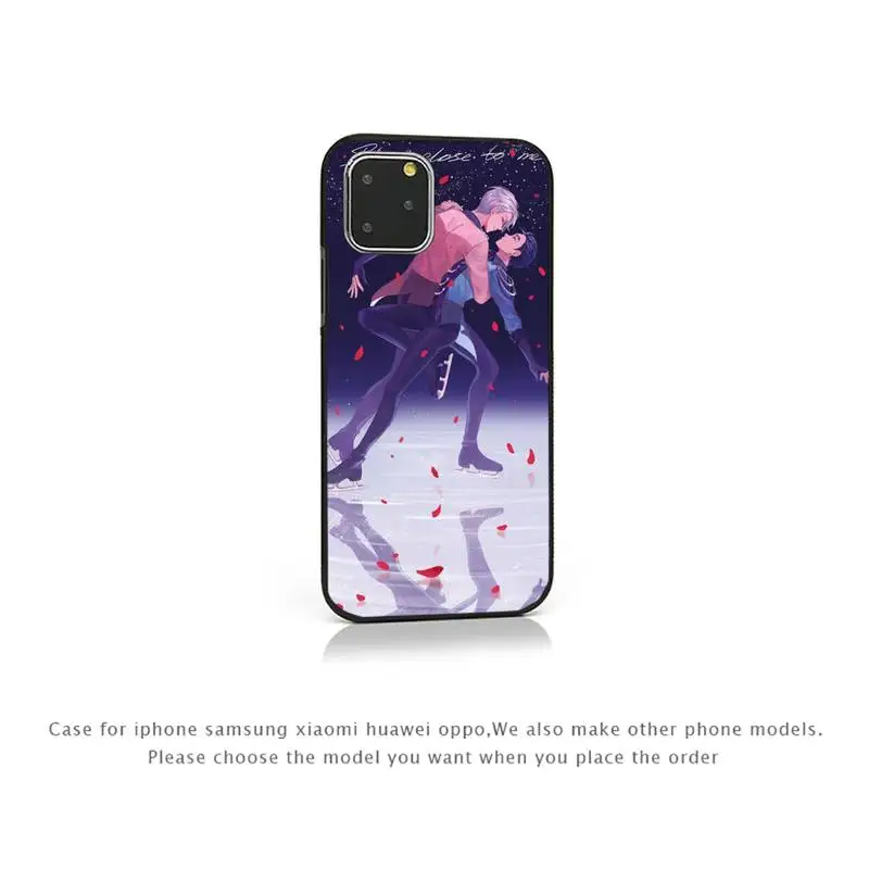 

Anime Yuri On Ice Yuri love Phone Case for iPhone 7 8 11 12 Pro X XS Max XR Samsung A S 10 20 50 Plus pro funda