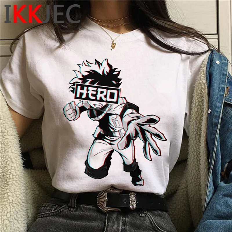 

Футболка с надписью «Моя геройская Академия» Bakugou Boku No Hero академия, топы, футболки, мужская повседневная футболка ulzzang, кавайная белая футбол...