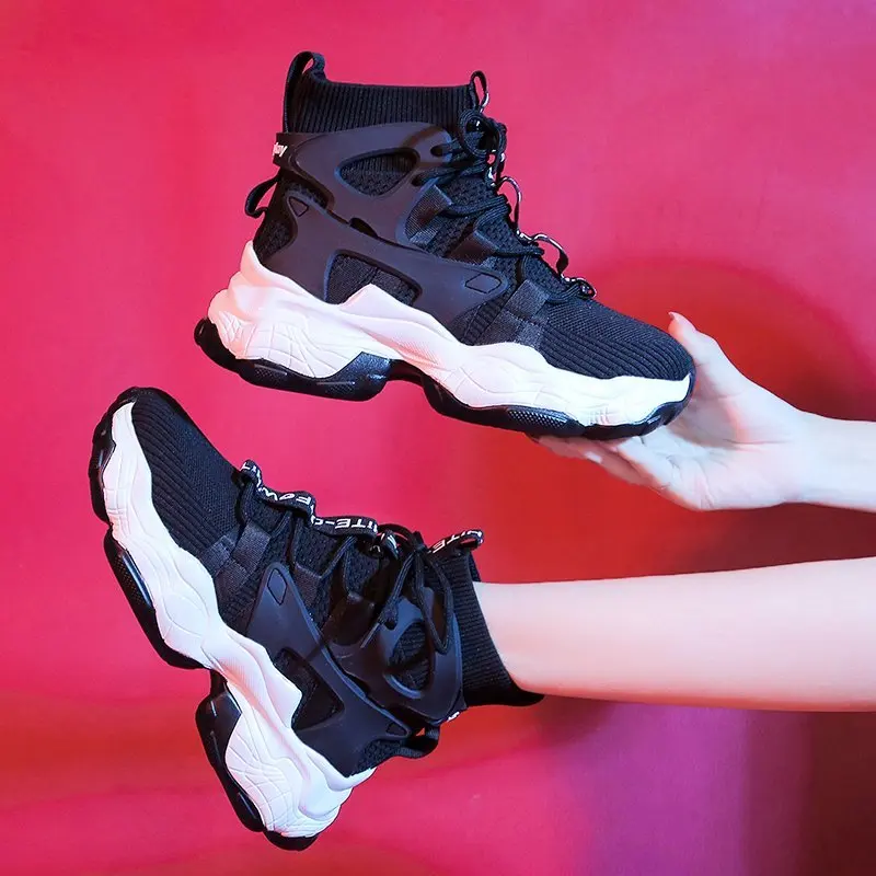 Женские повседневные туфли весенние кроссовки неоновая платформа женские носки