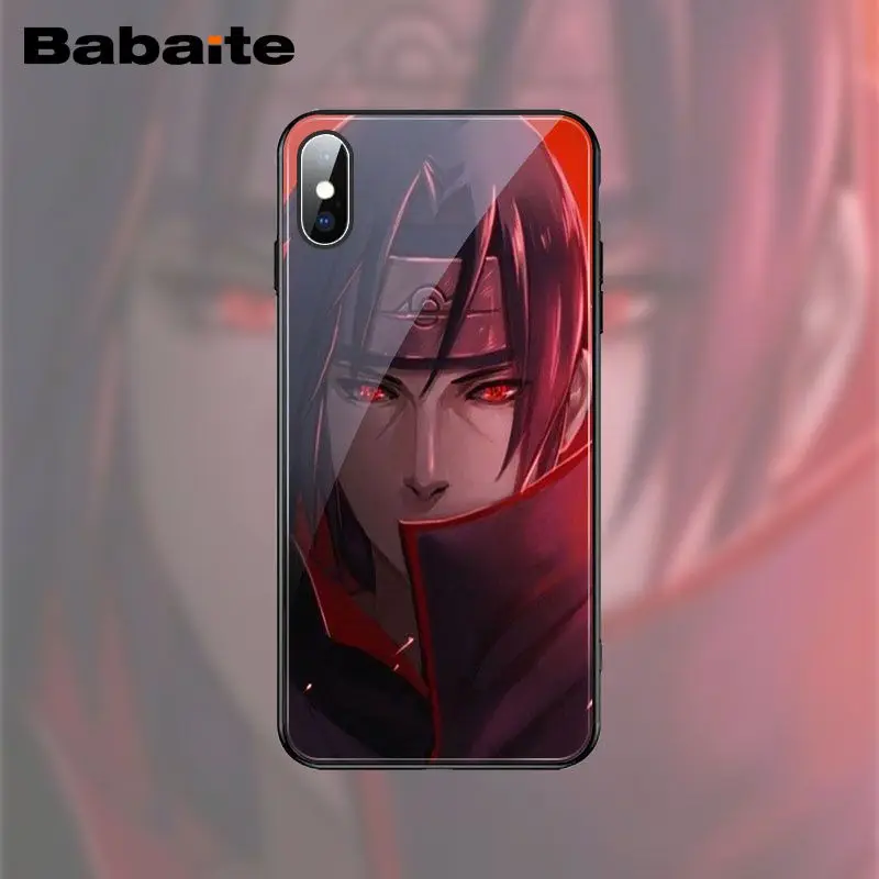 

Babaite Naruto Itachi Uchiha Japanese Phone Case Tempered Glass cases for Apple iPhone 8 7 6 6S Plus X XS MAX XR Mobile Cases