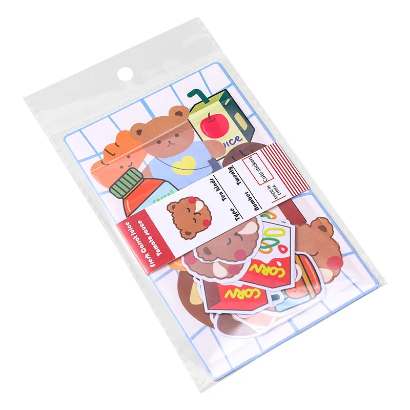 

20 Pieces/Pack Cartoon Korea Bear Sticker DIY Stationery Luggage Label Home Post Sticker Laptop Bag Cup Accessory