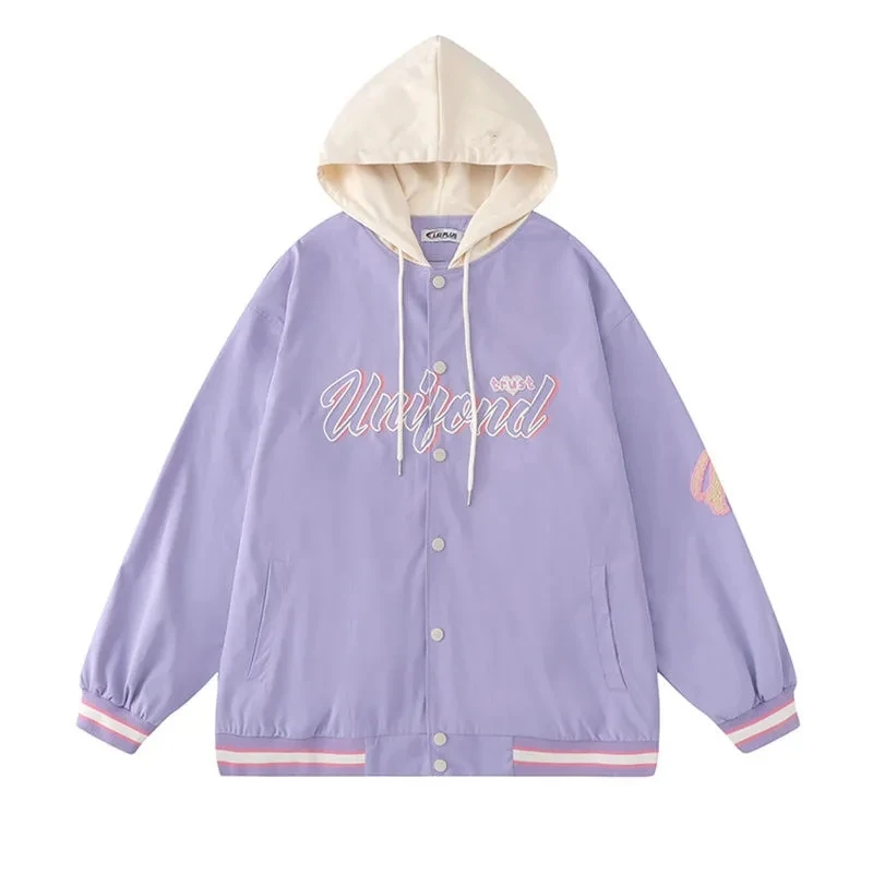 

Loose oversized street park retro Harajuku Y2K cardigan jacket letter print punk sweet kawaii size sweater top thermal clothes