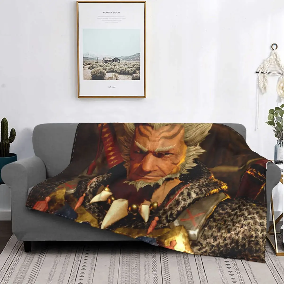 

Monster Hunter Weapon ARPG Game Blanket Flannel Spring Autumn Character Warm Throws For Winter Bedding