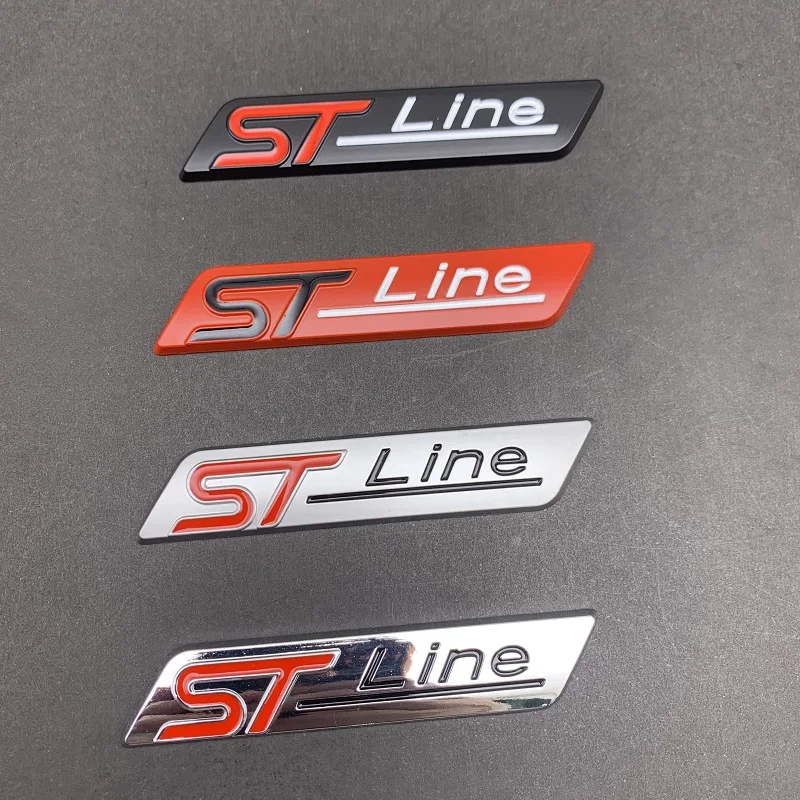 

3D Metal Car Sticker ST Line Emblem Badge Decals for Ford F-150 Focus X Vignale ST Line Mondeo Escape EcoBoost 245 330 Explorer