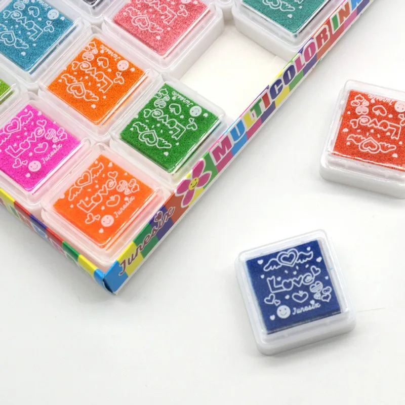 Нетоксичный безопасный детский набор цветных чернил для рисования пальцами 24