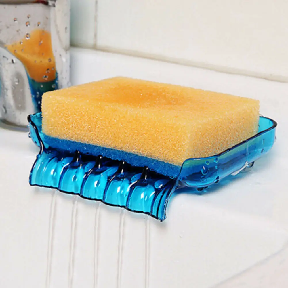 Мыльница с водопадом коробка на присоске дренаж для мыла губка держатель ванной