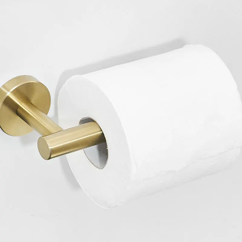 

Brushed Gold Bathroom Hardware Set Robe Hook Single Towel Bar Paper Holder Black Bathroom Accessories Stainless steel