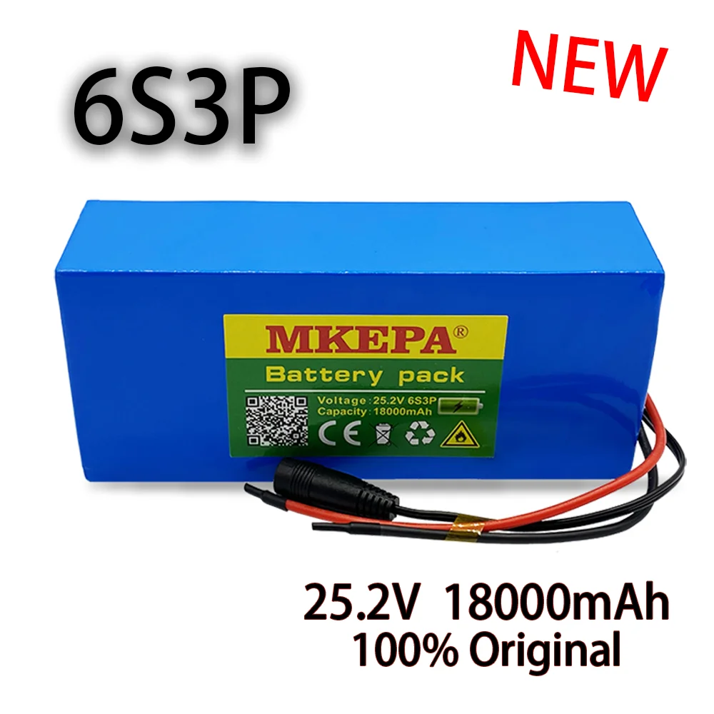 Новый литиевый аккумулятор 6s3p 24 в 18 Ач 18650 25 2 18000 мАч электрический