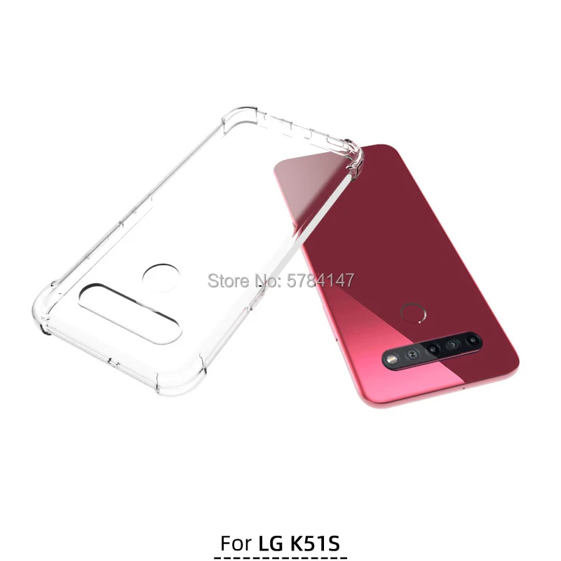 Чехол USTIYA для LG K51S ударопрочный чехол из прозрачного ТПУ ультра тонкий