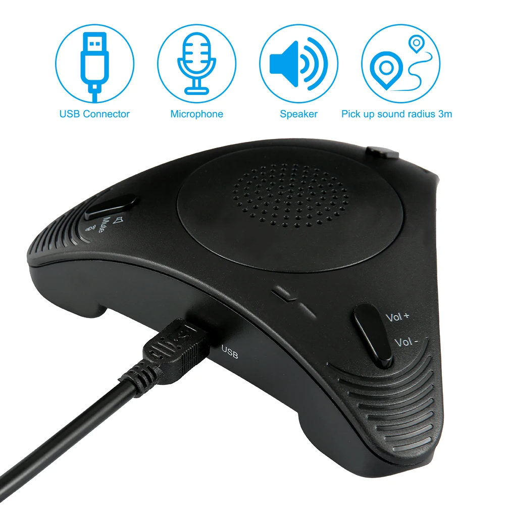 USB микрофон для конференц связи VOIP многонаправленный настольный проводной Built in