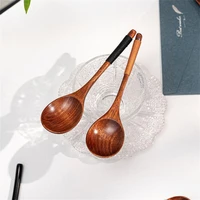 natural wood spoon coffee stirring rod tea dessert spoon honey teaspoon cooking utensil kitchen tableware accessories wholesale