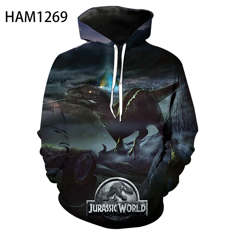 Худи с 3D принтом парка Юрского периода Новинка весна осень 2021 модный