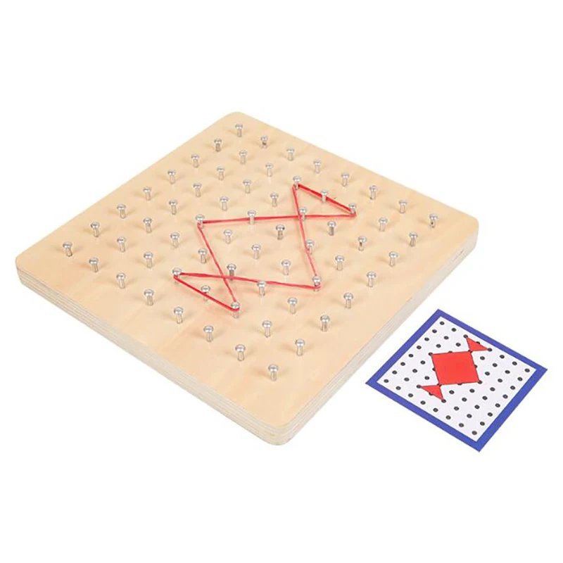 

Rubber Toe Nail Geoboard With Cards Math Learning Education Kids Toy Use Rubber Band To Make Different Shape Nail Board