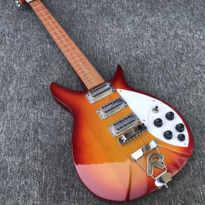 

Высококачественная электрическая гитара, полноразмерная, Ricken 325 электрическая гитара, 3 цвета ts, можно настроить, бесплатная доставка