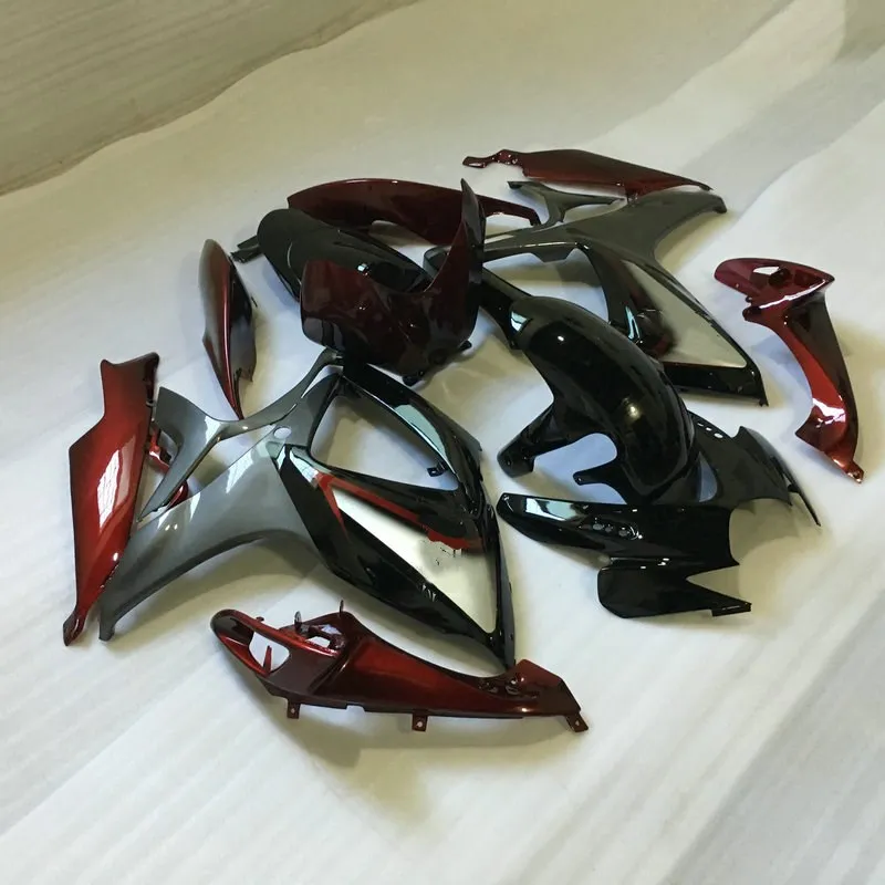 Комплект обтекателей для мотоцикла GSXR600 750 06 07 GSXR750 K6 2006 2007 новейший красный черный