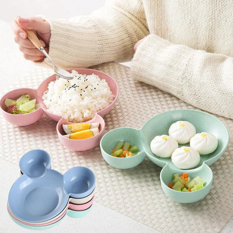 Тарелка Микки Маус посуда мультфильм мышь Ланч-бокс малыш младенец ребенок