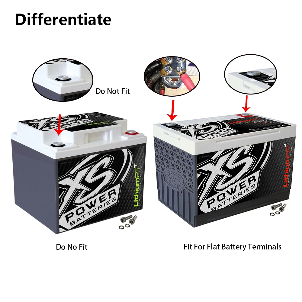 Плоские клеммы с ЧПУ подходят для стандартных аккумуляторов XS Power M6 D5100 D3400 D1400 XP2000