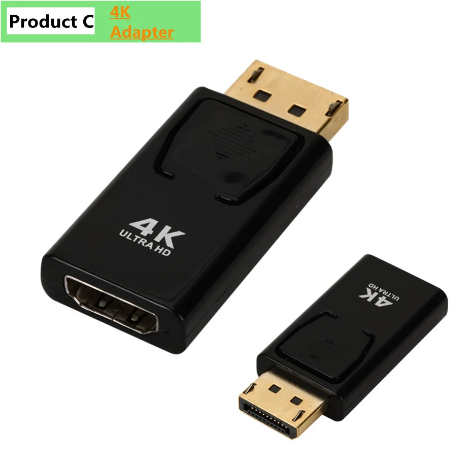 4K DisplayPort to HDMI-compatible Adapter Converter Display Port Male DP to Female HD TV Cable Adapter Video Audio For PC TV images - 6