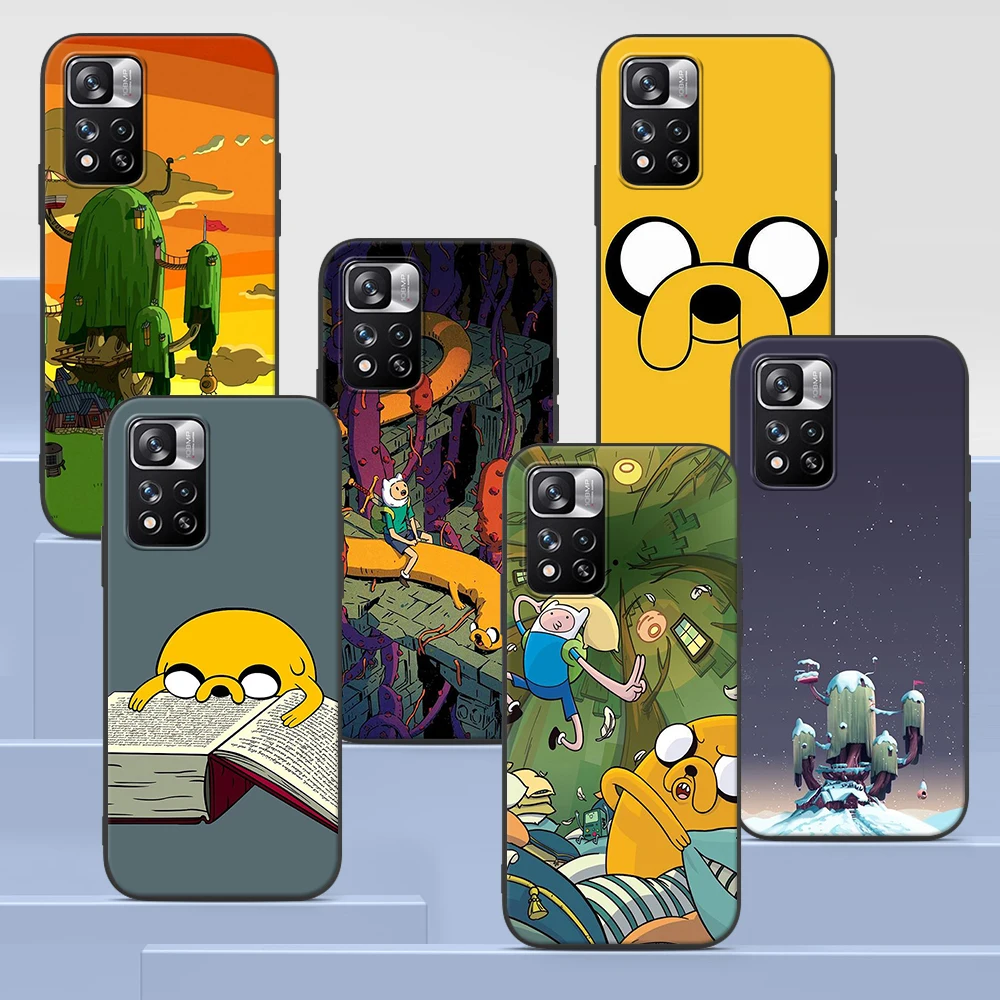 

Adventure Time Beemo Jake Case for Xiaomi Redmi Note 9S 9 8 10 11 Pro 9C 9A 7 8T 7A 8A 6A 6 10S Black Soft Silicone Phone Cover