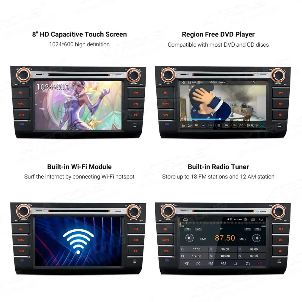 Автомобильный DVD-плеер XTRONS 8 &quotAndroid Q DSP радио стереосистемы RCA GPS TPMS OBD для Suzuki Swift 2004