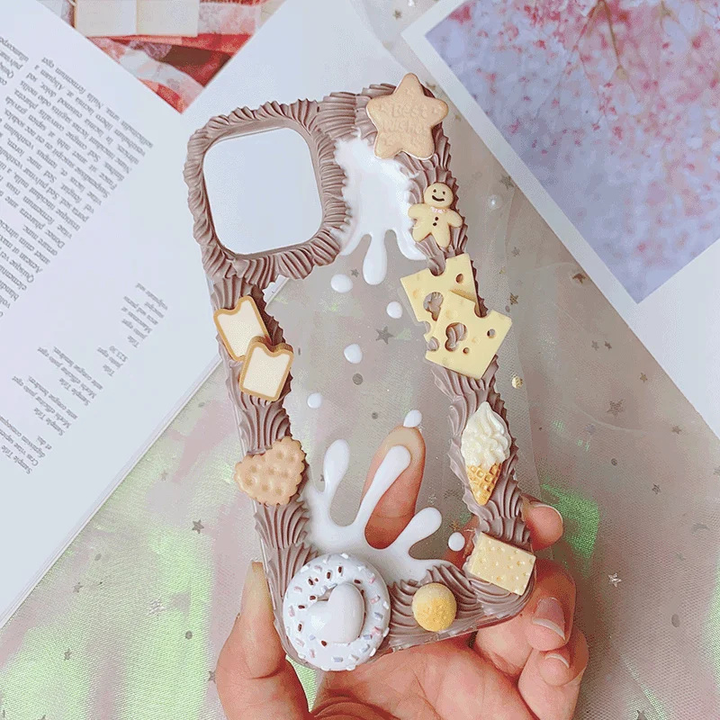 Handmade For Samsung galaxy note 20 ultra DIY case kawaii Customized phone Cover note 10 plus candy food cream shell a71/a51 5g