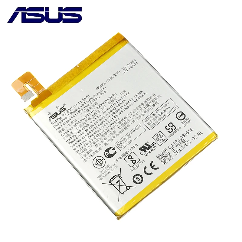 ASUS 100% оригинальный 3000 мАч C11P1606 Аккумулятор для Zenfone 3 Laser 5 дюйма ZC551KL телефон