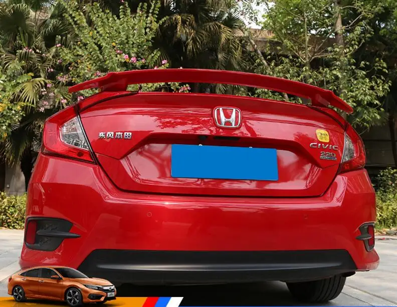 Багажник заднего крыла автомобиля ABS выступ Спойлеры Подходит для Honda Civic 4 door sedan