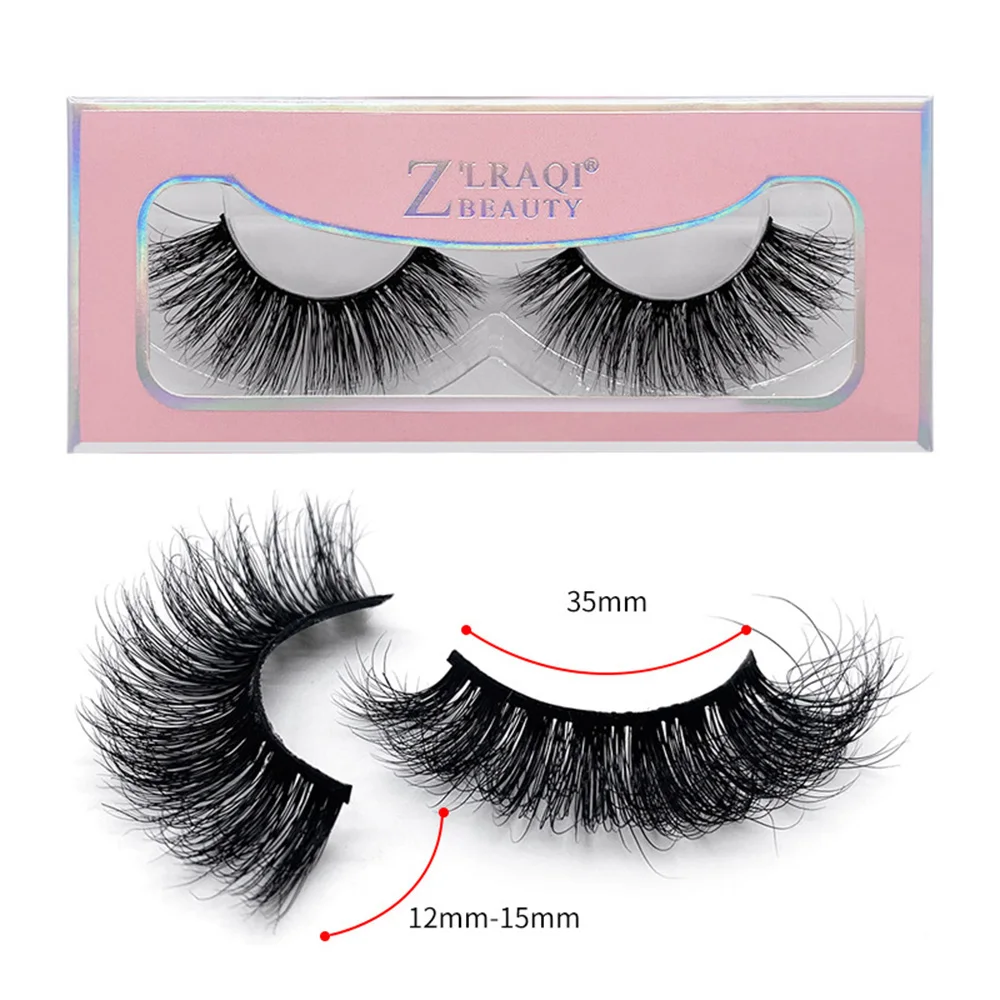 1 пара 3D большие аудио разъемом крест накрест Накладные ресницы Экстра Длина 25 мм