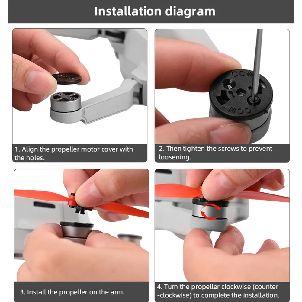 

New 4Pcs/pack Quick Release Propeller Double-Blade Three-Blade Propeller Color Paddle Suitable For DJI Mavic