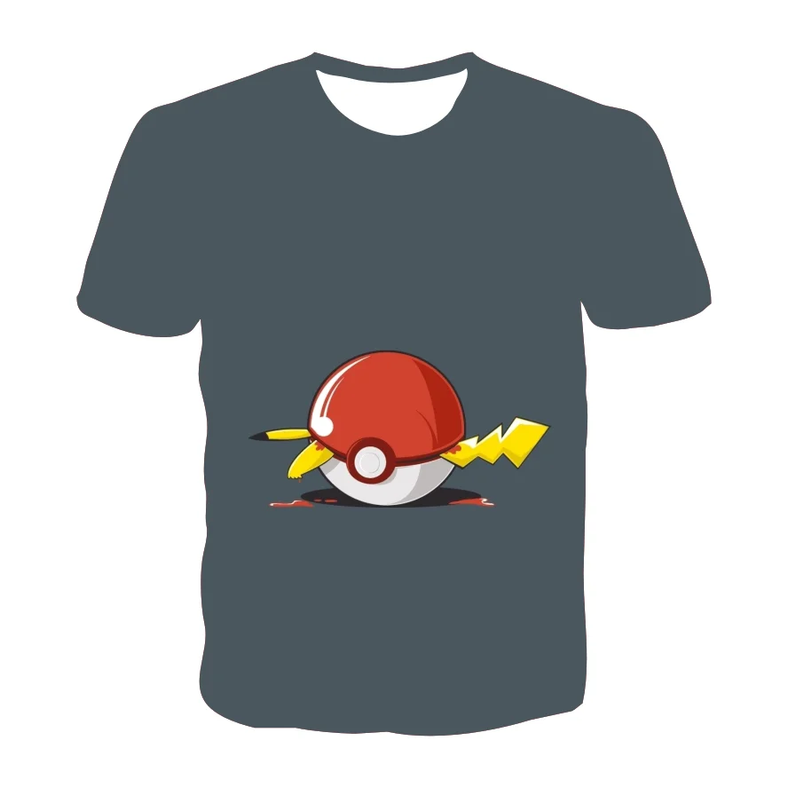 

3D Print Pikachu T Shirt Kids Cartoon Animation Pattern Printing Casual Fashion Cool Boy Girl Baby Tops Comfortable Short Sleev