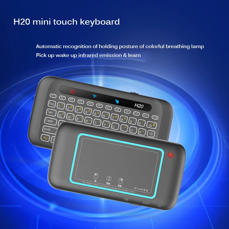 Мини Беспроводной клавиатура с подсветкой мини сенсорной панелью Air Ipad