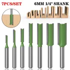 1-7 шт., набор концевых фрез, хвостовик 14 дюйма, 6 мм, 6,35 мм
