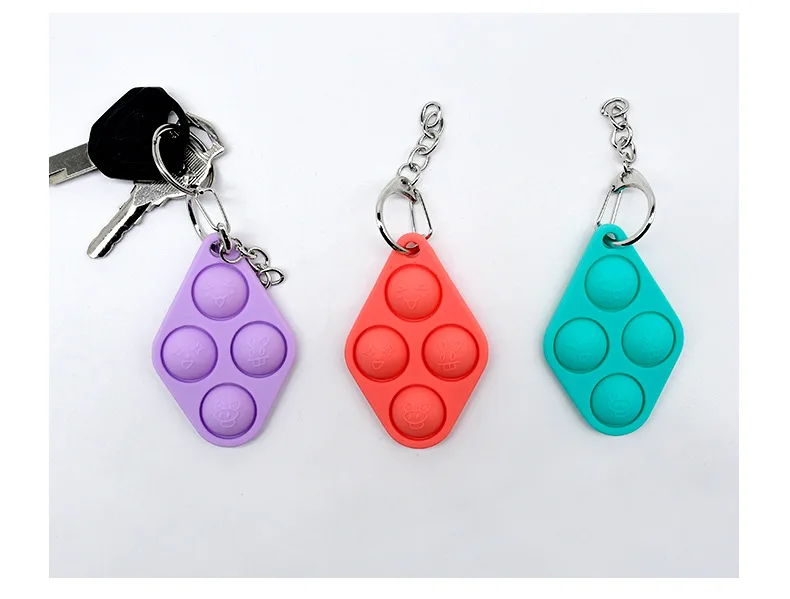 

Keychain Finger Bubble Music Silicone Keychain Pendant Decompression Toy Creative Decompression Key Chain