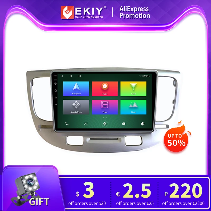 

Intelligent Car System For Kia RIO 2 RIO2 2005-2011 Android 10.0 Car Radio Audio Stereo Video Carplay+Android Auto Accessories