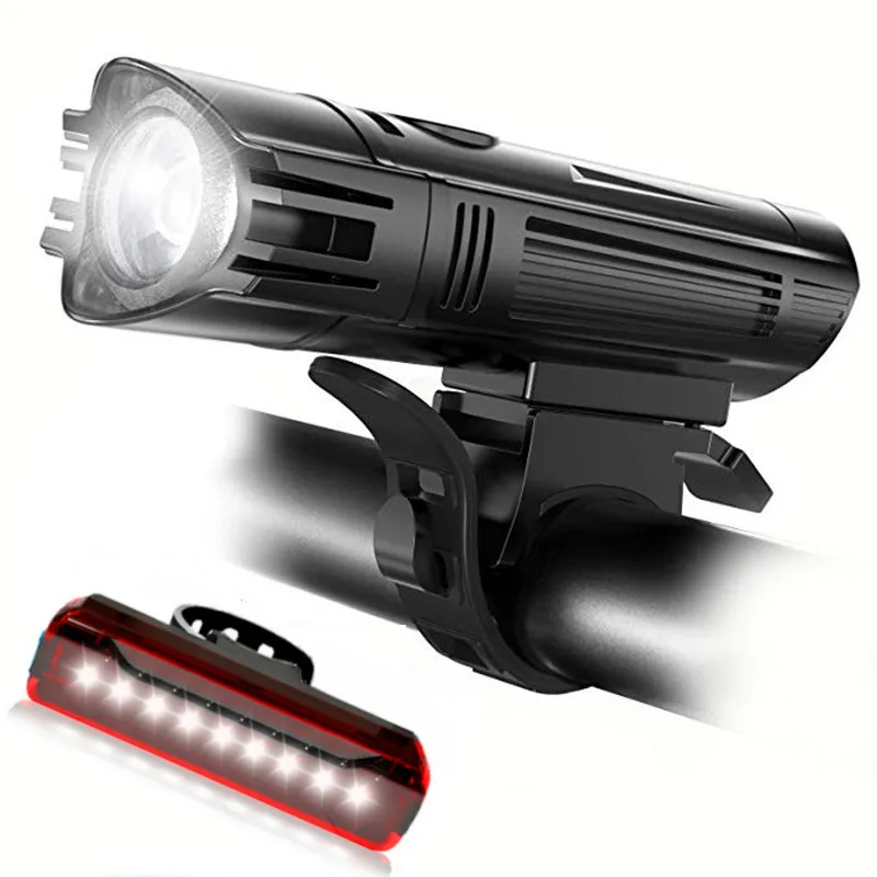 

Powerful Bicycle Front Headlight and Back Taillight, 4 Light Modes, Easy To Install for Men Women Kids Road Mountain Cycling