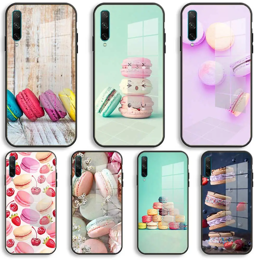 Чехол Nayida из мягкого силикона с изображением Макарон и торта для Huawei Honor 50, 30, 20, 10 Lite Pro, 10i, 20i, 9a, X9A, 8a, X8, 8X, X8A, X7A, стеклянный чехол