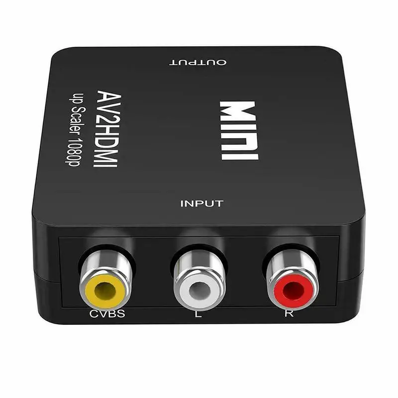 RCA к 1080P Мини Композитный CVBS AV адаптеру AV2HDMI compatible SECAM PAL аудио конвертер Черный